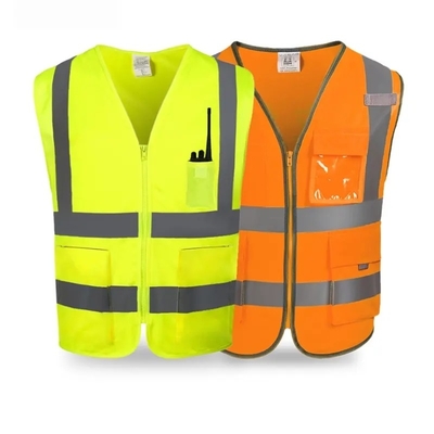 Vêtement de travail à haute visibilité gilet de sécurité réfléchissant avec réflecteur pour la sécurité routière sur le lieu de travail
