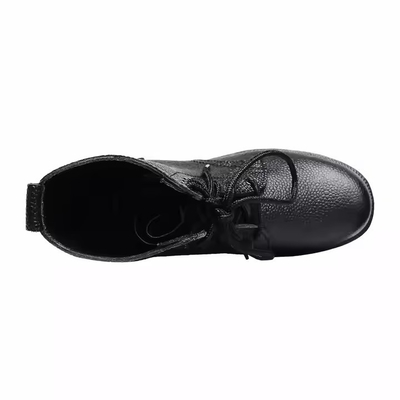 Chaussures tactiques uniformes personnalisées Chaussures en cuir de couleur noire avec Geinuen Chaussures d'entraînement en cuir Black Boots