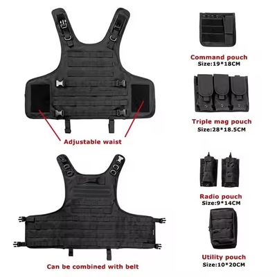 Dispositif de camouflage réglable porte-plaque Molle gilet tactique pour la chasse