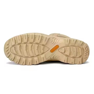 Chaussures tactiques chaussures de randonnée solide du désert kaki avec cuir chaussures d'entraînement confortables
