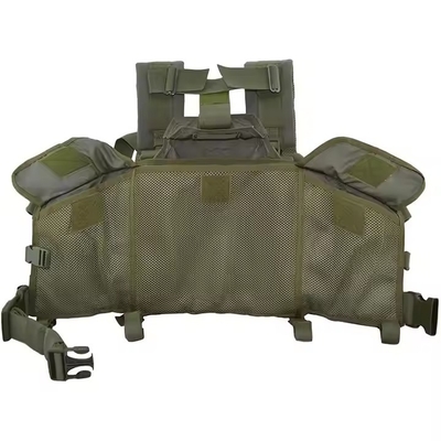 Matériau en nylon vert, équipement de poitrine tactique avec sacoche pour entraînement tactique et activités de plein air