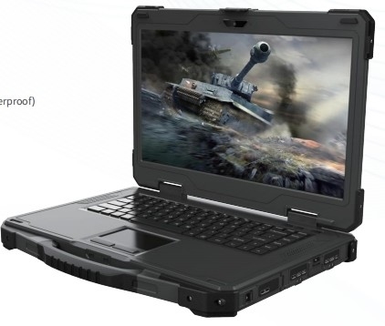 Un notebook militaire renforcé, un laboratoire renforcé, un ordinateur portable robuste à écran unique.