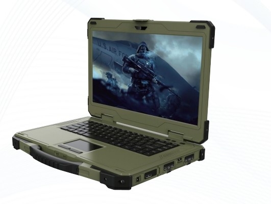 Un notebook militaire renforcé, un laboratoire renforcé, un ordinateur portable robuste à écran unique.
