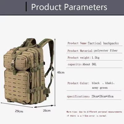 Sac à dos multi-fonctionnel de grande capacité en plein air pour hommes Randonnée en montagne Sports Voyage Camping Sac à dos d'assaut tactique Sac à dos