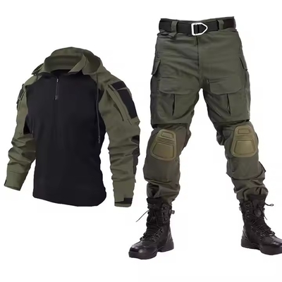 Vêtement de protection tactique camouflé avec capuche chemise et pantalon de grenouille respirante