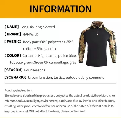 Vêtement de protection tactique camouflé avec capuche chemise et pantalon de grenouille respirante