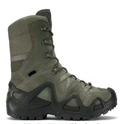 Fabrique en gros en cuir brun haut de sport extérieur survie du désert sécurité chaussures de combat tactiques