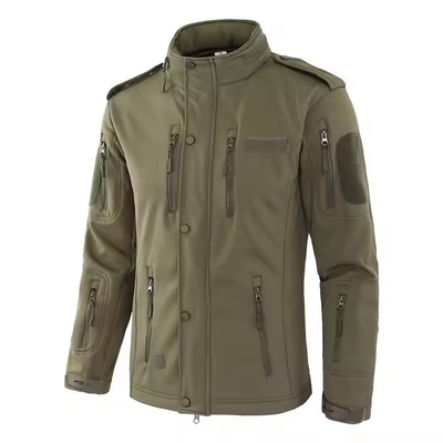 Homme personnalisé Sports Camo chaud vert étanche noir entraînement en plein air Softshell Polar Fleece Marine Jackets tactiques hivernaux