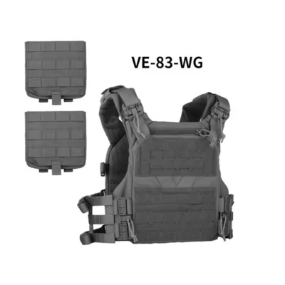 Légère West Molle à libération rapide coupe laser Multicam Oxford Tissu Veste tactique porte-plaque