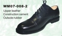 Chaussures militaires en cuir de vache noir antidérapant à semelle intermédiaire à double couche