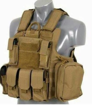 Veste tactique de combat, oxford en polyester 600D, porte-plaque, gilet tactique à libération rapide